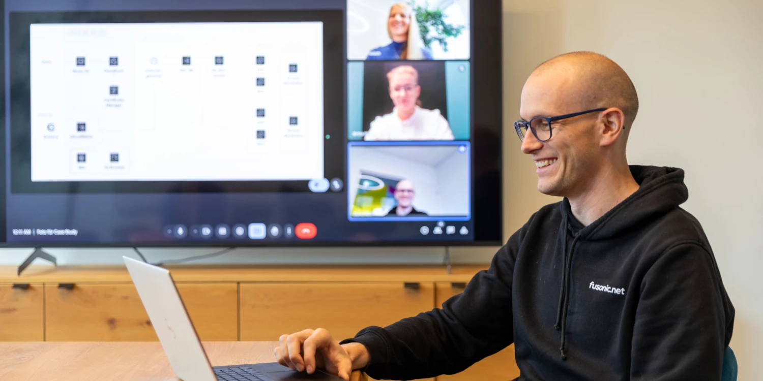 David im Kundenmeeting zur technischen Beratung 5 Remote Meeting DevOps Consulting