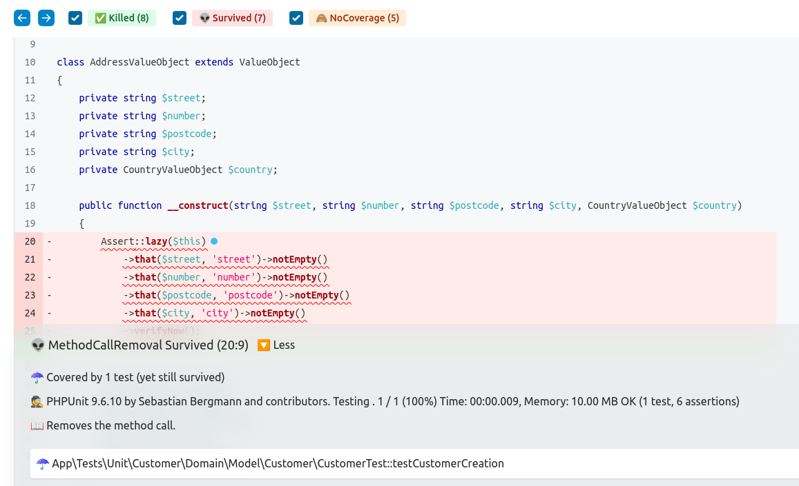 mutation testing in PHP