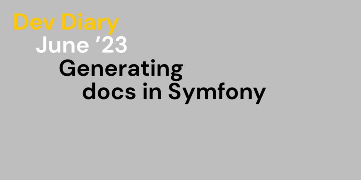 Generation docs in Symfony