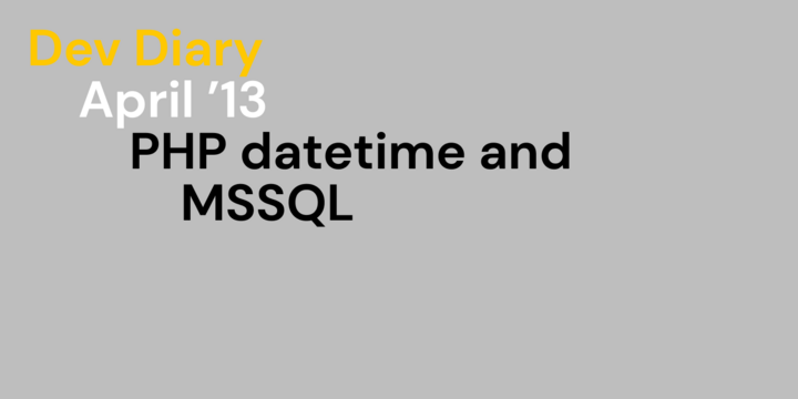 PHP datetime and MSSQL
