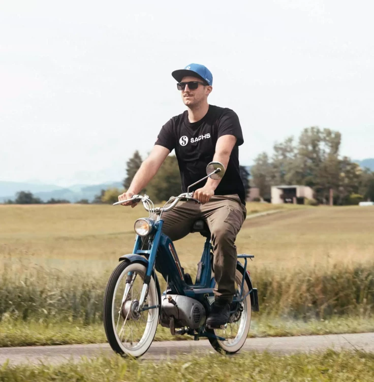 First test ride with the freshly overhauled moped mood